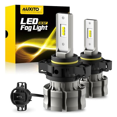 #ad AUXITO CANBUS 2504 5202 LED Fog Light Bulbs 6500K White Extremely bright B3F EOA $28.49
