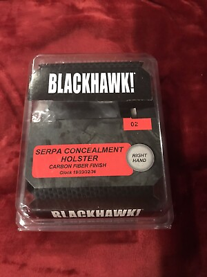 #ad Holster Blackhawk 410002BKR Serpa CQC Glock 19233236 Carbon Fiber Black NEW $50.00