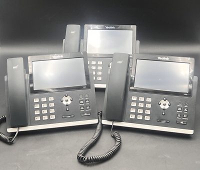 #ad Lot of 3 Yealink SIP T48S Ultra Elegant Gigabit Touchscreen VoIP Business Phone $329.94
