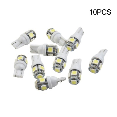 #ad 10X T10 Led White Xenon Bulbs W5W Car Side Light Canbus Error Free Wedge Hid 12v $7.26
