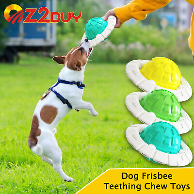 Dog Frisbee Toys Interactive For Medium Large Breed Puppy Teething Chew Toys AU $23.59