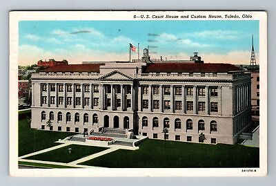 #ad Toledo OH Ohio US Court amp; Custom House Vintage c1946 Souvenir Postcard $7.99