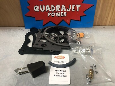 Quadrajet Complete Custom Premium Rebuild Kit With Float Filter For YOUR Qjet $49.99