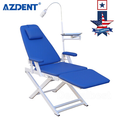 #ad Dental Practical Portable Chair Folding Chair 4Holes With Rechargeable LED Light $367.99