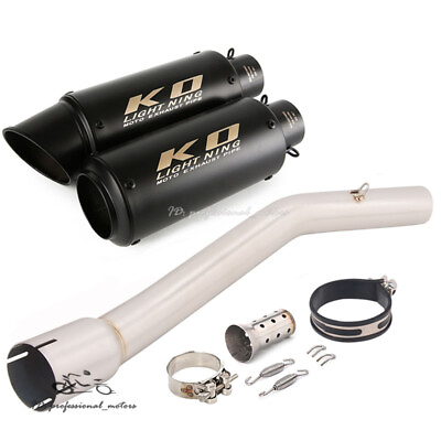 #ad YZF R1 1998 2003 for Yamaha Replace Muffler Black Exhaust Tips Slip on System $127.07