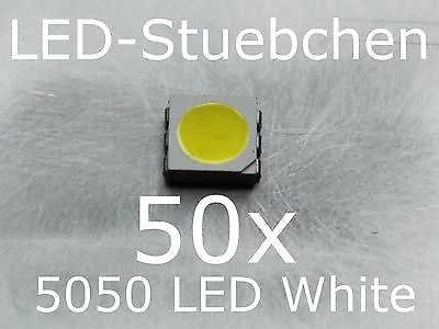 #ad 50x 5050 Kaltweiss SMD LED PLCC6 3 Chip Gurtabschnitt EUR 4.90