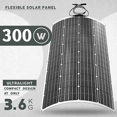 #ad Flexible Solar Panel 300W 12v Portable Power Mono Camping Home RV Battery Charge $88.88