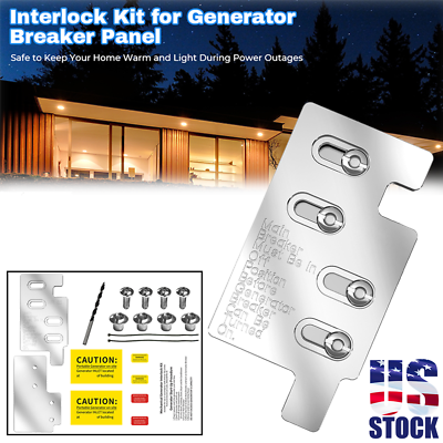 #ad US Generator Interlock Kit For Cutler Hammer 150 200 Amp Panel Main Breaker Set $28.79