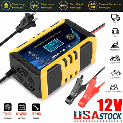 #ad #ad Car Battery Charger 12V 6A Automatic Maintainer for Motorcycle Trickle Float ATV $16.99