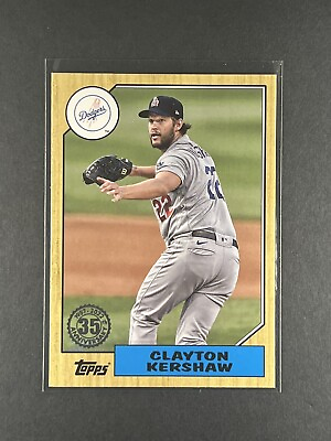 #ad Clayton Kershaw 2022 Topps 1987 35th Anniversary #T87 38 Los Angeles Dodgers $2.25