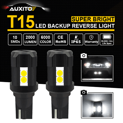 #ad 10 SMD CANBUS 921 T15 912 W16W LED Backup Reverse Super Light White Power 2000LM $12.09