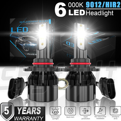 #ad 2x 9012 HIR2 LED Headlight Bulbs Conversion Kits 6000K Hi Low Beam Bulb $15.82