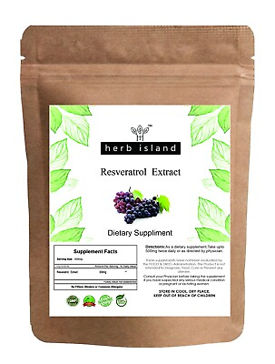 #ad Trans Resveratrol 99% Pure Powder Anti aging Antioxidant USP Highest Purity $210.47