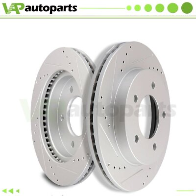 #ad Front Brake Rotors Discs For Ford F 150 1997 1998 1999 2004 Drilled Slotted 2pcs $80.44
