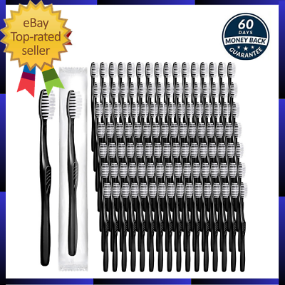 #ad 1000 Pcs Disposable Toothbrushes Bulk Individually Wrapped Manual Soft Bristle $69.47