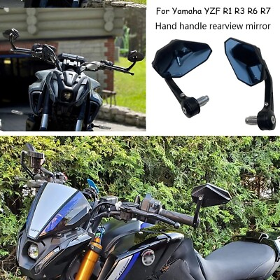 #ad 7 8quot; Rear View Handle Bar End Side Rearview Mirrors For Yamaha YZF R1 R3 R6 R7 $39.00