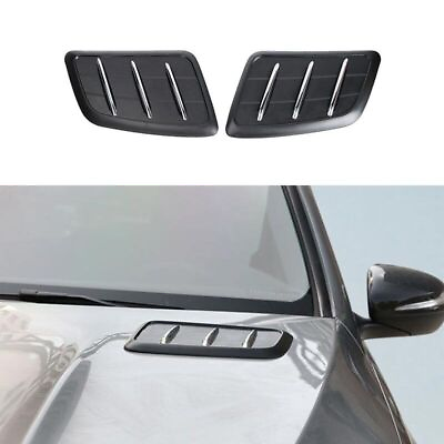 #ad Front Hood Vented Bonnet Black ABS 2X Cover Trim Fit For Benz GLE GLS 2020 2022 $109.15