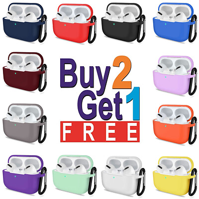 For Apple Airpods Pro 3 Case Silicone Shockproof Protective Cover With Keychain $4.55