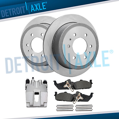 #ad REAR Disc Rotors amp; Left Caliper Brake Pads for Ford F 150 Lincoln Mark LT 6 Lugs $155.42