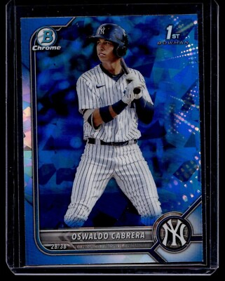 #ad 2022 Bowman Chrome Sapphire QTY Oswaldo Cabrera New York Yankees #BCP 17 $3.99