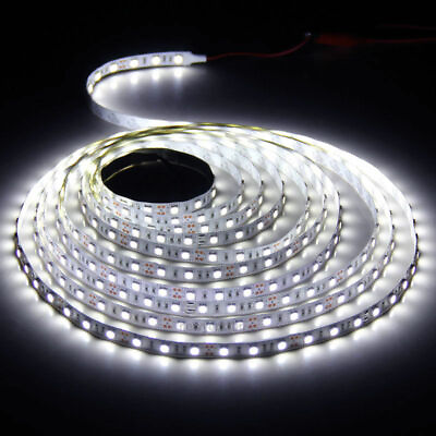 #ad 5M Super Bright Cool White LED Strip Light 5050 300LEDs Flexible Lamps DC 12V $7.99