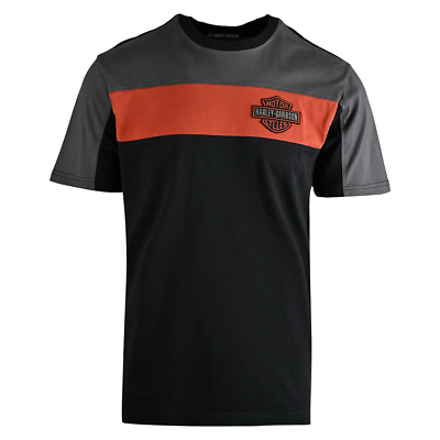 #ad #ad Harley Davidson Men#x27;s T Shirt 3 Tone Logo Back Graphics Short Sleeve S60 C $34.50