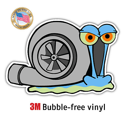 #ad Cartoon Snail Turbo Car SUV Truck Funny JDM Window Bumper Vinyl Decal Sticker $69.99