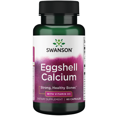 #ad Swanson Eggshell Calcium with Vitamin D 3 60 Capsules $11.10