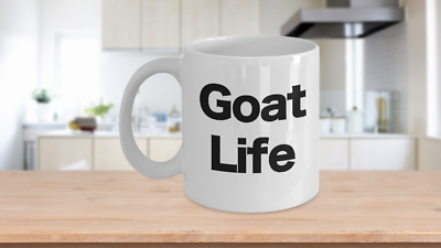 #ad Goat Life Mug White Coffee Cup Crazy Lady Farmer Pygmy Farm Animal Pet $19.97