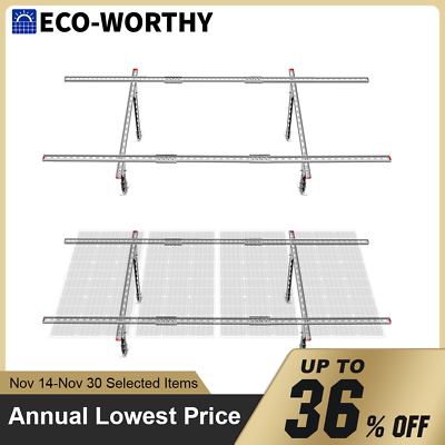 #ad ECO WORTHY Adjustable Solar Panel Mounting Brackets Kit System for 4PCS Panels $102.17