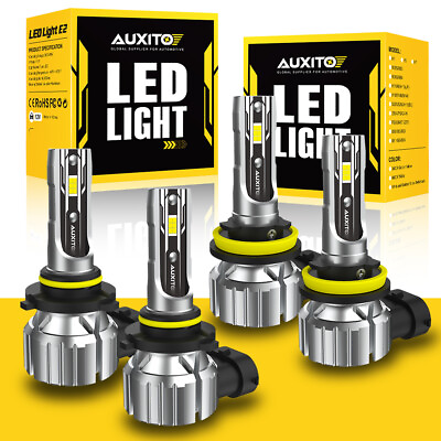#ad 4x AUXITO 9005H11 LED Headlight High Low Beam Bulbs Super White Bright Lamp EOA $34.19