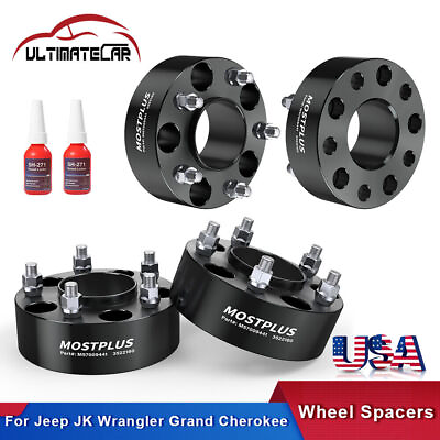 #ad #ad Set 4 2quot; 5x5 Hubcentric Wheel Spacers For Jeep JK JKU Wrangler Grand Cherokee $94.96