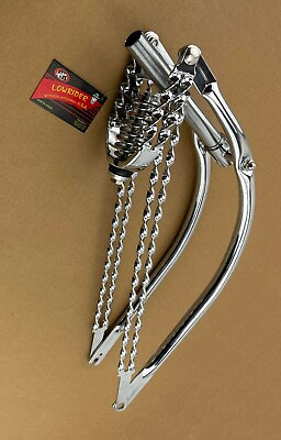 #ad 26quot; VINTAGE LOWRIDER CHROME DROP DOWN DOUBLE TWISTED SPRING FORK CHROME CROWN. $123.99