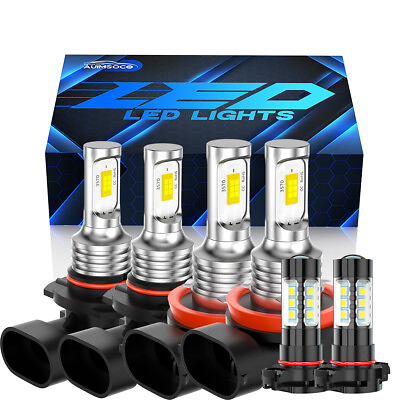 #ad 6000K LED Headlights Fog Bulbs kit for 2007 2015 Chevy Silverado 1500 2500HD $39.99