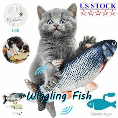 Cat Interactive Toys Flipi Fish Moving Toy Electric Realistic Flopping Fish $8.99