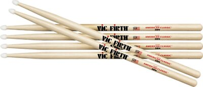 #ad 3 Pair American Classic Hickory Drumsticks Nylon 5B $54.48