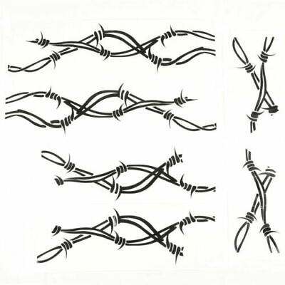 #ad New Side Decals Barbed Wire for Jeep Wrangler 2007 2015 Rugged Ridge 12300.32 $63.71