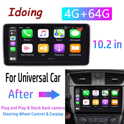 #ad 10.2quot; Universal Car Stereo Radio Bluetooth Touch Screen Carplay Android Auto $459.99