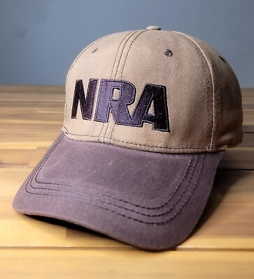 #ad NRA Hat Cap Brown Adult Adjustable Strap National Rifle Association $14.96