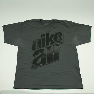 #ad NIKE AIR T Shirt Mens Size XL Gray Black Logo $7.99