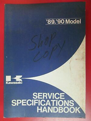 #ad 89 90 Kawasaki Service Specifications Handbook 1989 1990 $9.99