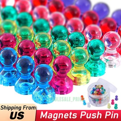#ad 60PCS Super Strong Magnets Fridge Memo Magnet Push Pin Notice Board Neodymium $13.19