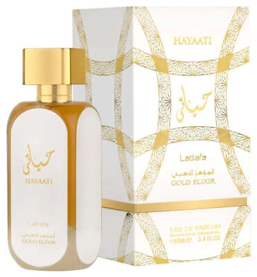 #ad Hayaati Gold Elixir by Lattafa 3.4 oz EDP Perfume Cologne Unisex New in Box $24.99
