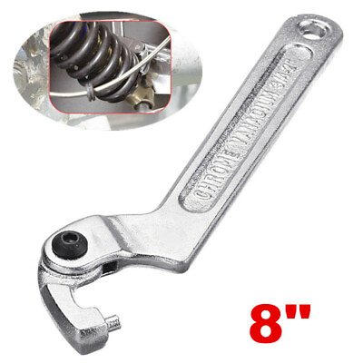 #ad Adjustable Motorcycle ATV Tool Shock Absorber C Clamp Spanner Hook Wrench 8quot; $21.02