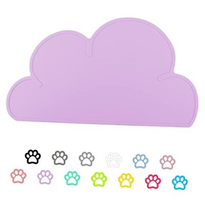 #ad Pet Food Mats–Dog Cat Feeding Mat Top Grade Cloud Silicone Pad Anti Purple $20.53