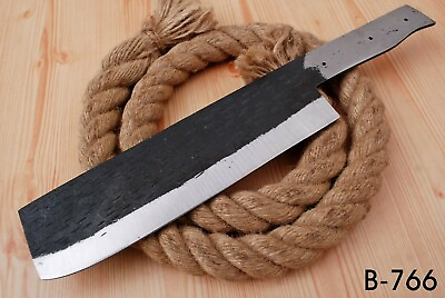 HAND FORGED Railroad Spike Carbon Steel Chef Knife Blank Blade Meat Chopper $18.39