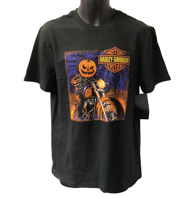 #ad #ad Harley Davidson Men#x27;s Jack The Rider Halloween T Shirt Black Full Size S 3XL $9.99