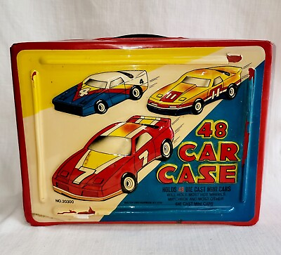 #ad Vintage 1980#x27;s Tara Toy Corp. Red 48 Car Case $14.99