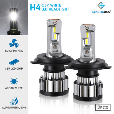 #ad Syneticusa 9003 H4 CSP LED Headlight Bulbs Conversion Kit Hi Lo Beam 6000K White $34.99