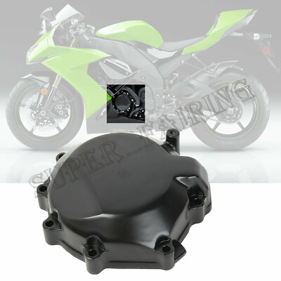 #ad Engine Crankcase Stator Cover Fit For Kawasaki ZX10R 2006 07 08 09 2010 Left BLK $28.00